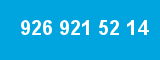 926 921 52 14 926 921 52 14